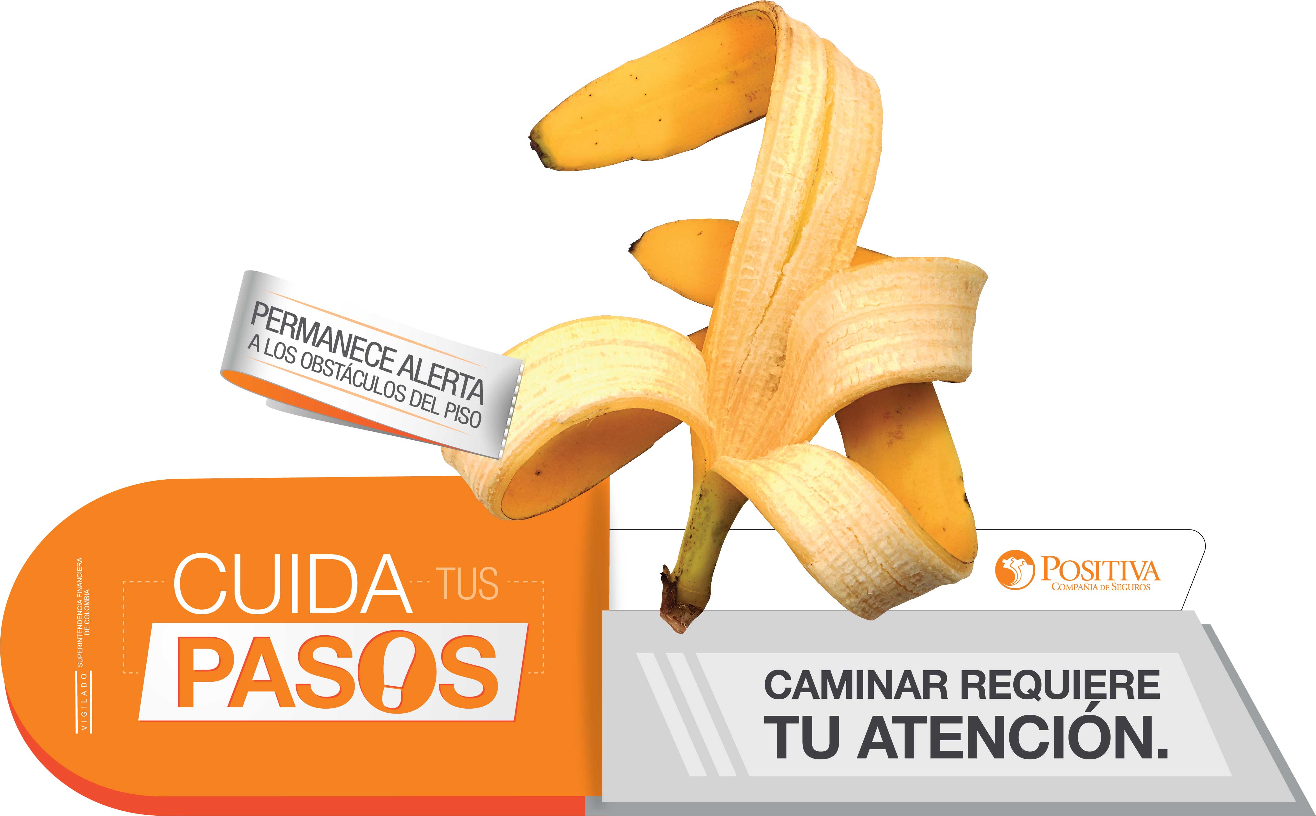 ¡Permanece alerta a los obstáculo del piso! (floor graphic)