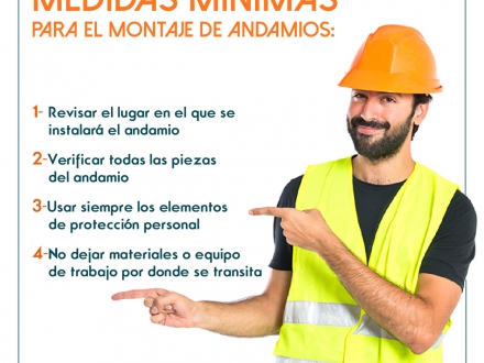 Medidas mínimas para el montaje de andamios