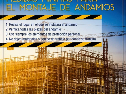 Medidas mínimas para el montaje de andamios