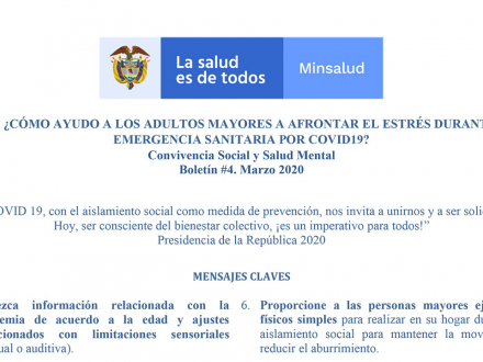¿Cómo ayudo a los adultos mayores a afrontar el estrés durante la emergencia sanitaria por covid-19?