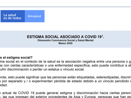 Estigma social asociado a covid-19