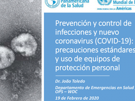 Prevención y control de infecciones y nuevo coronavirus (covid-19): precauciones estándares y uso de EPP