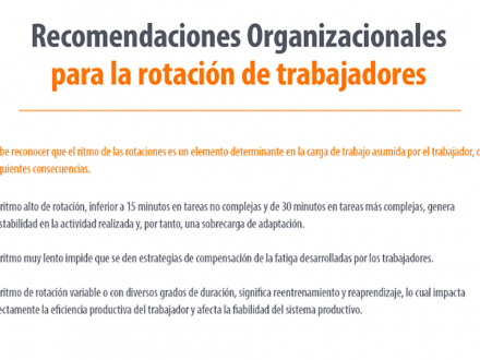Recomendaciones organizacionales para la rotación de trabajadores