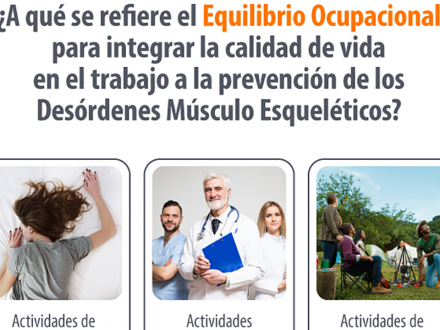 ¿A qué se refiere el equilibrios ocupacional para integrar la calidad de vida en el trabajo a la prevención de los desórdenes músculo esqueléticos?