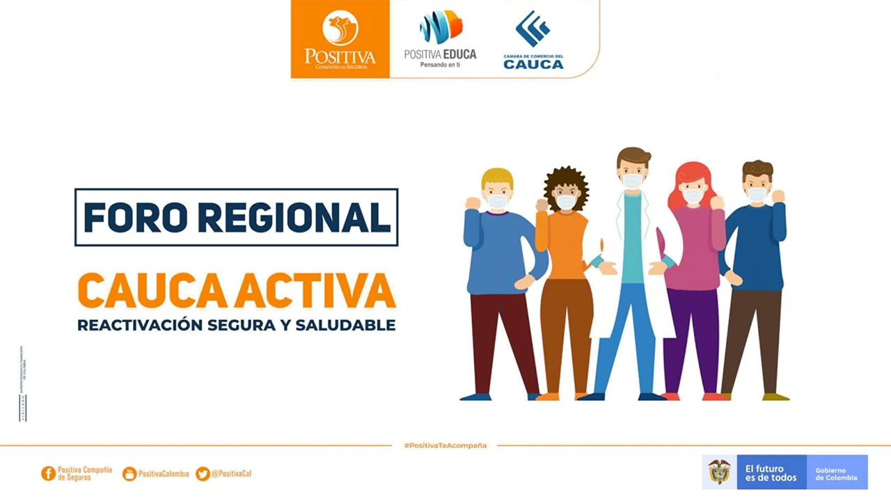 Foro regional: Cauca activa, reactivación segura y saludable