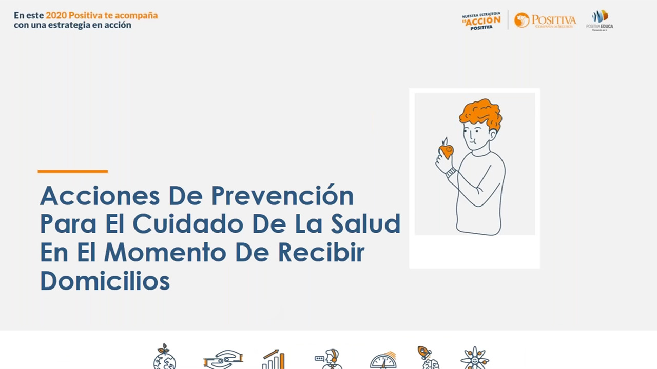 Acciones de prevención para el cuidado de la salud en el momento de recibir domicilios