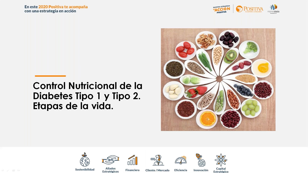 Control nutricional de la diabetes tipo 1 y tipo 2. Etapas de la vida