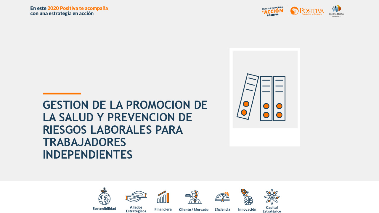 Gestión de la promoción de la salud y prevención de riesgos laborales para trabajadores independientes