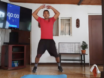 Muévete y contágiate de prevención, “entrenamiento amrap”