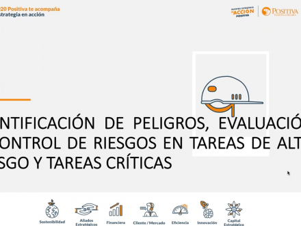 Identificación de peligros, evaluación y control de riesgos en tareas de alto riesgo y tareas críticas