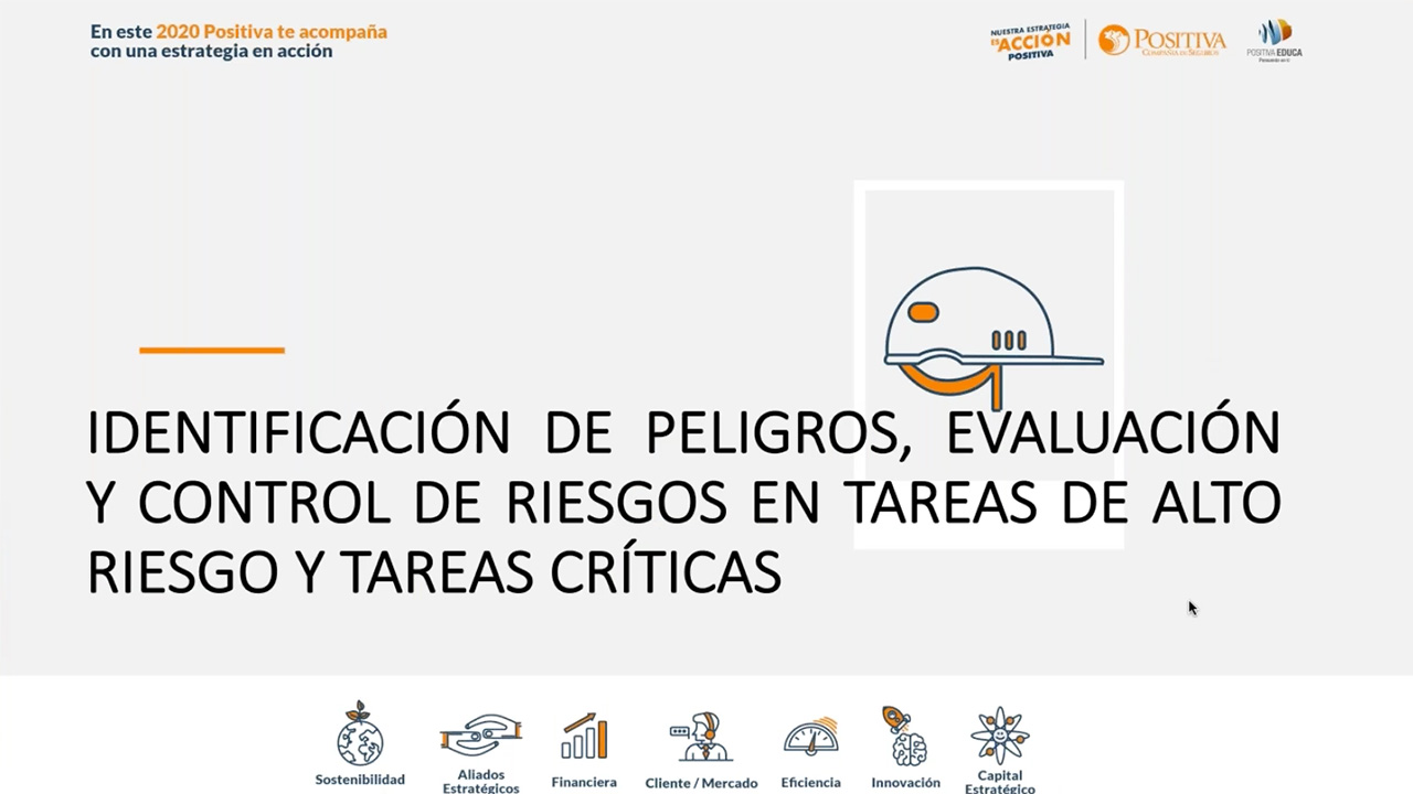 Identificación de peligros, evaluación y control de riesgos en tareas de alto riesgo y tareas críticas