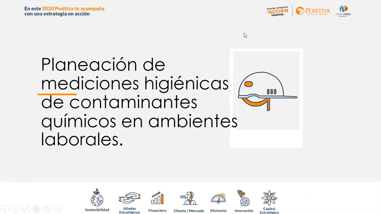 Planeación de mediaciones higiénicas de contaminantes químicos en ambientes laborales