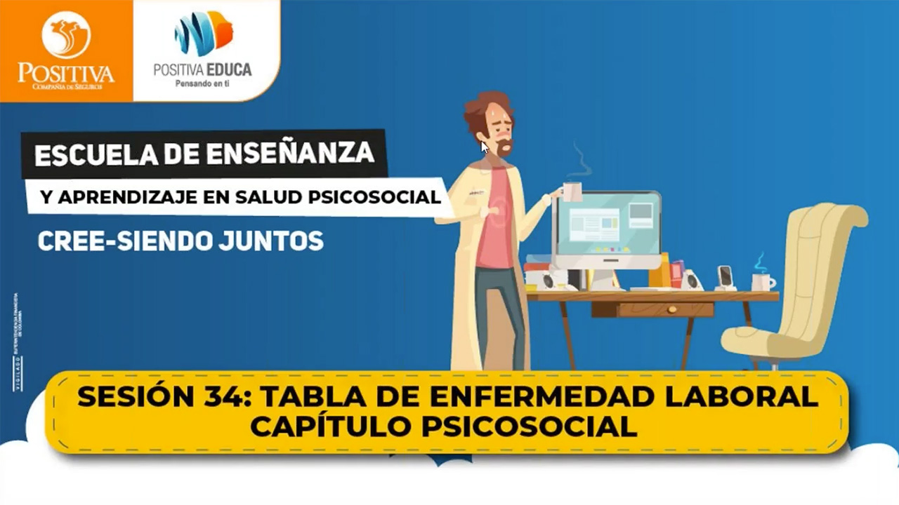 Tabla de enfermedad laboral: capítulo psicosocial