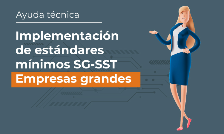 Botón Implementación estándares mínimos SG-SST en Empresas grandes