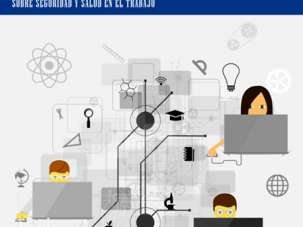 Ilustración de una persona consultando diferentes fuentes de información sobre SST.