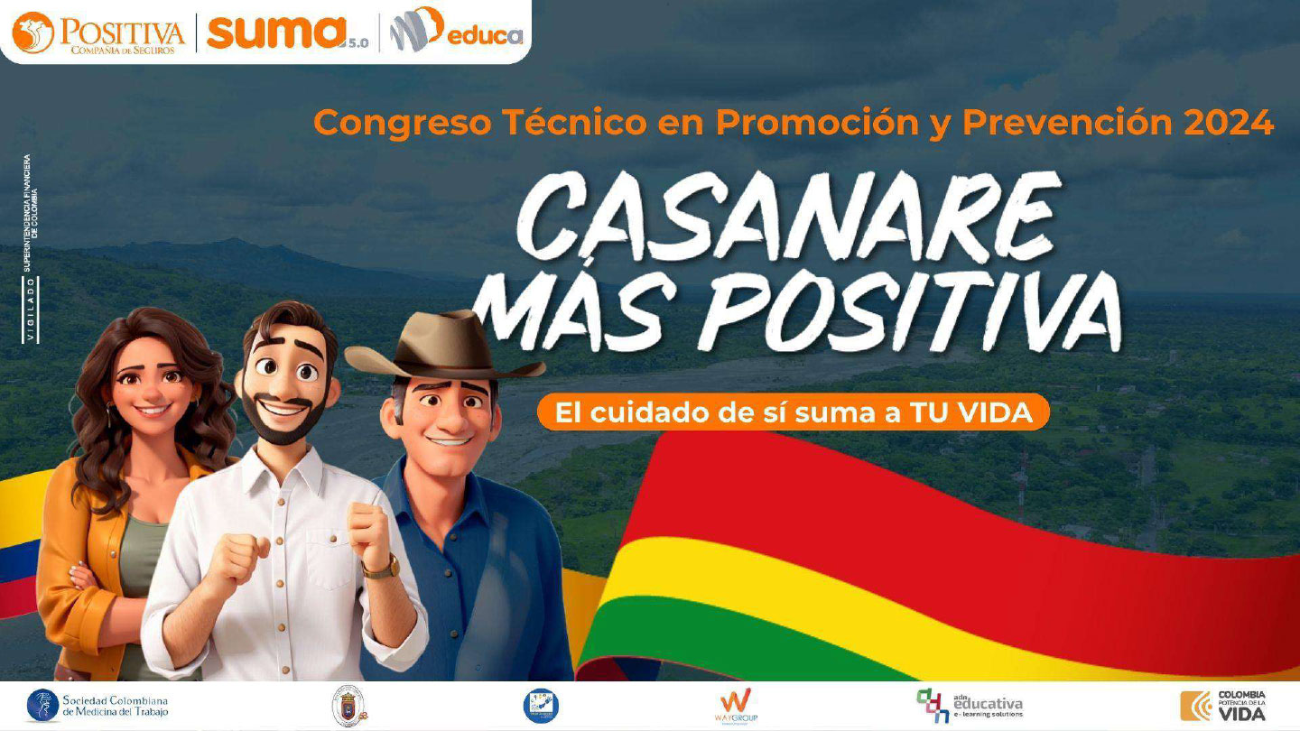 Imagen que representa el Congreso técnico en promoción y prevención 2024 Casanare Más Positiva