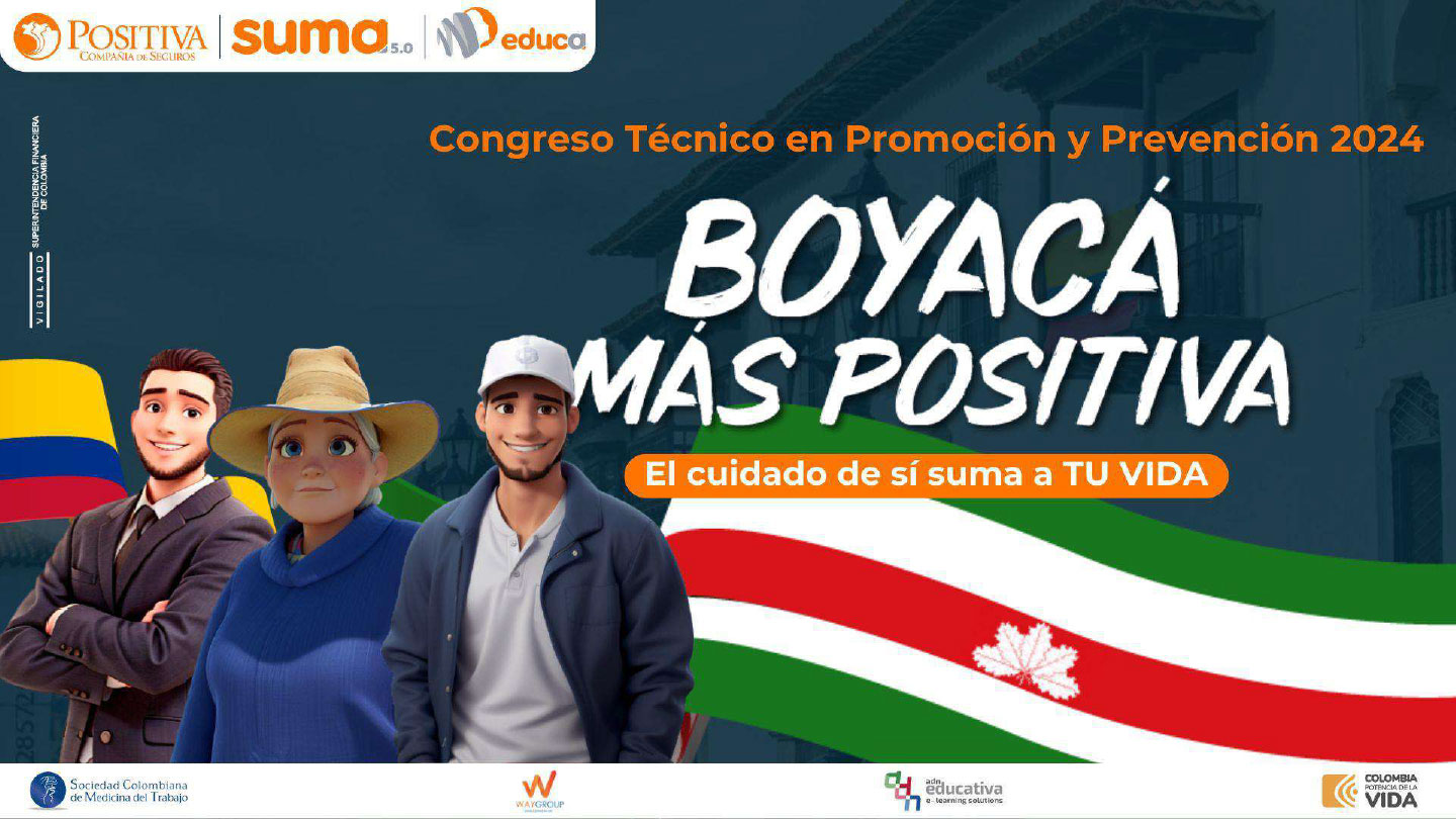 Imagen que representa el Congreso técnico en promoción y prevención 2024 Boyacá Más Positiva