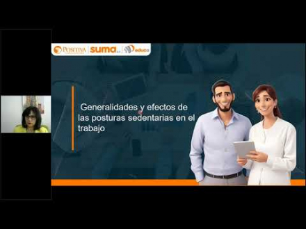 Imagen que representa la acción educativa Sesión 5: La prevención de DME frente a las posturas sedentarias