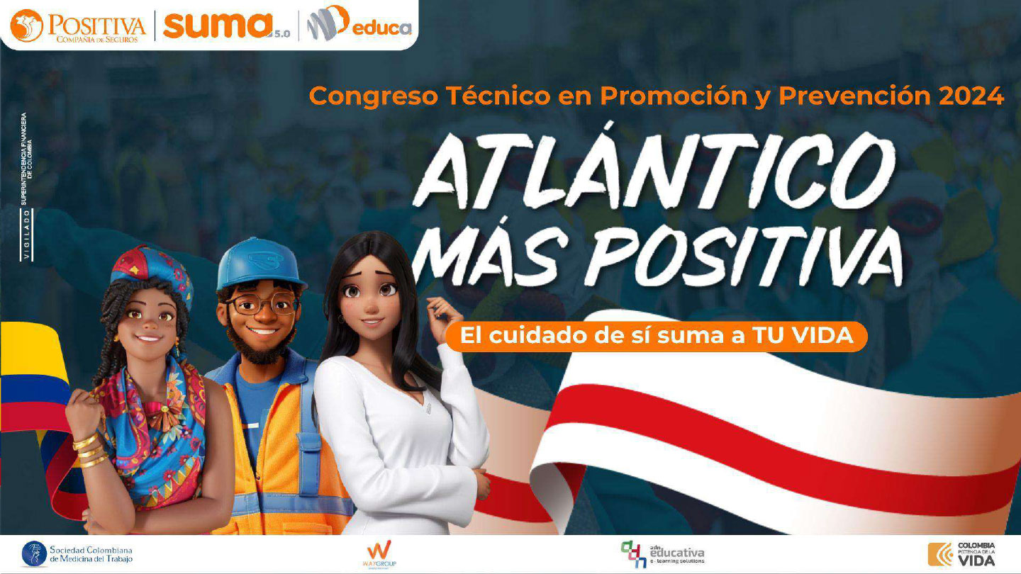 Imagen que representa el Congreso técnico en promoción y prevención 2024 Atlántico más positiva - acción educativa presencial - Barranquilla