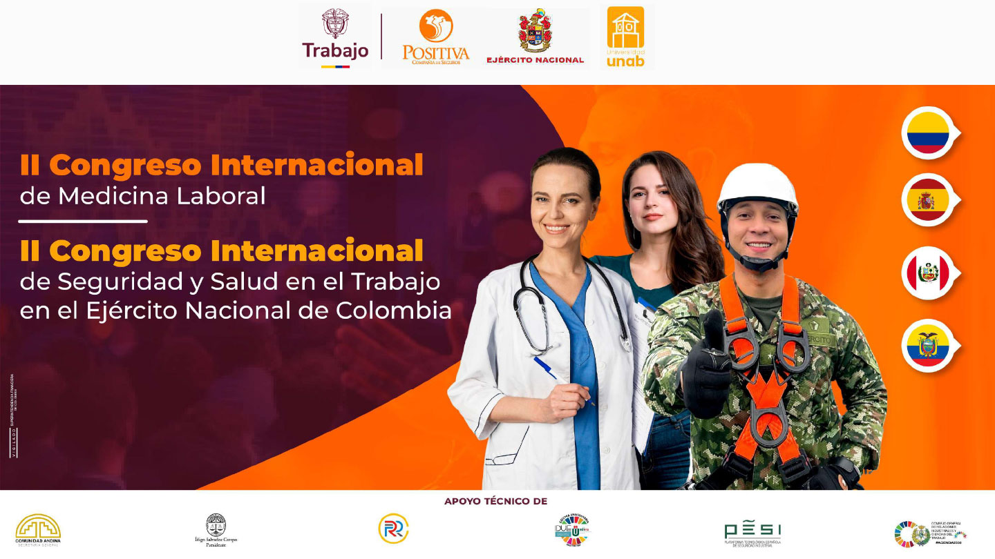 Imagen que representa II Congreso internacional de medicina laboral y II Congreso internacional de seguridad y salud en el trabajo en el ejército nacional de Colombia