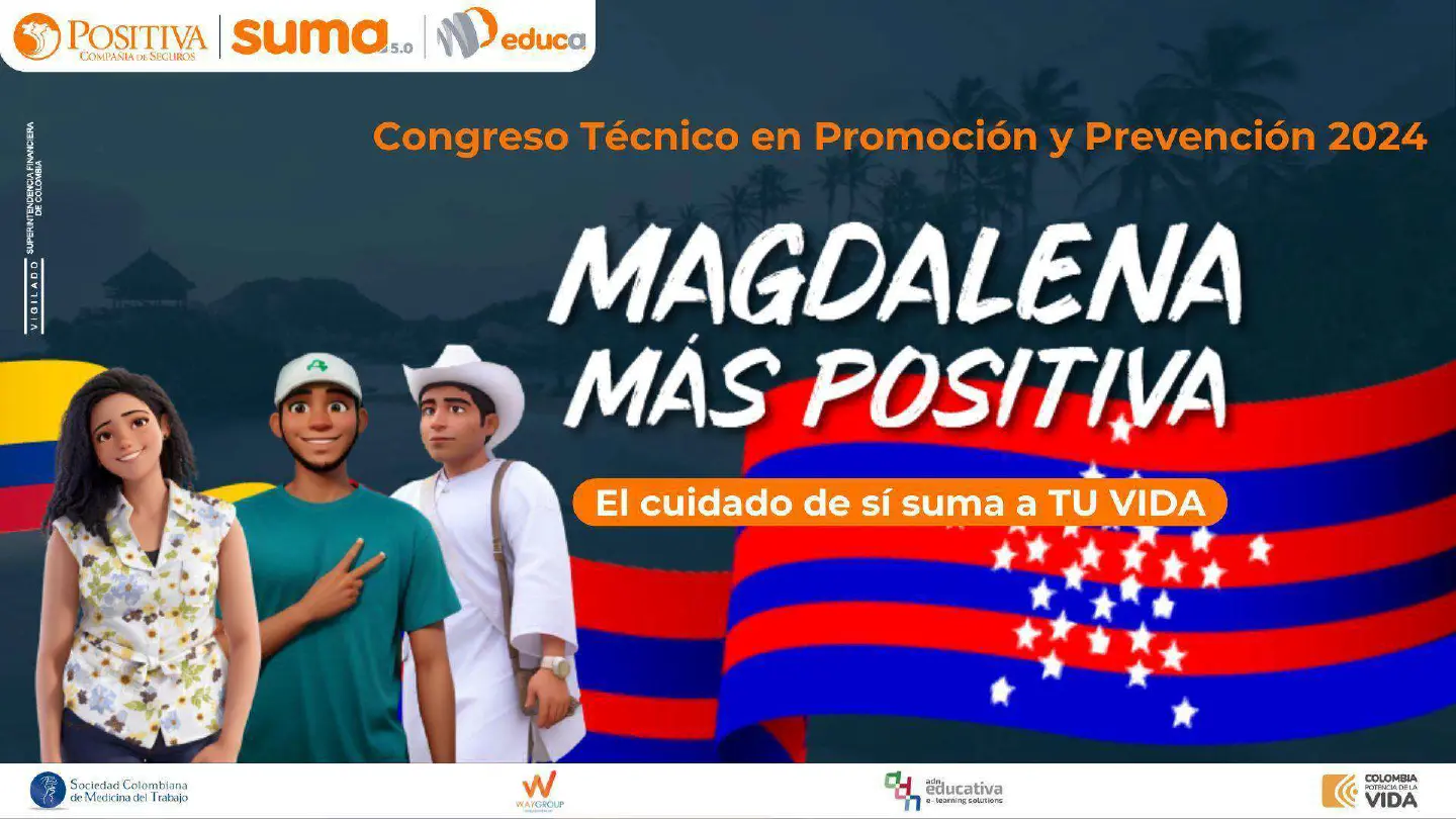 Imagen que representa el Congreso técnico en promoción y prevención 2024 Magdalena más positiva - Acción educativa presencial - Santa marta