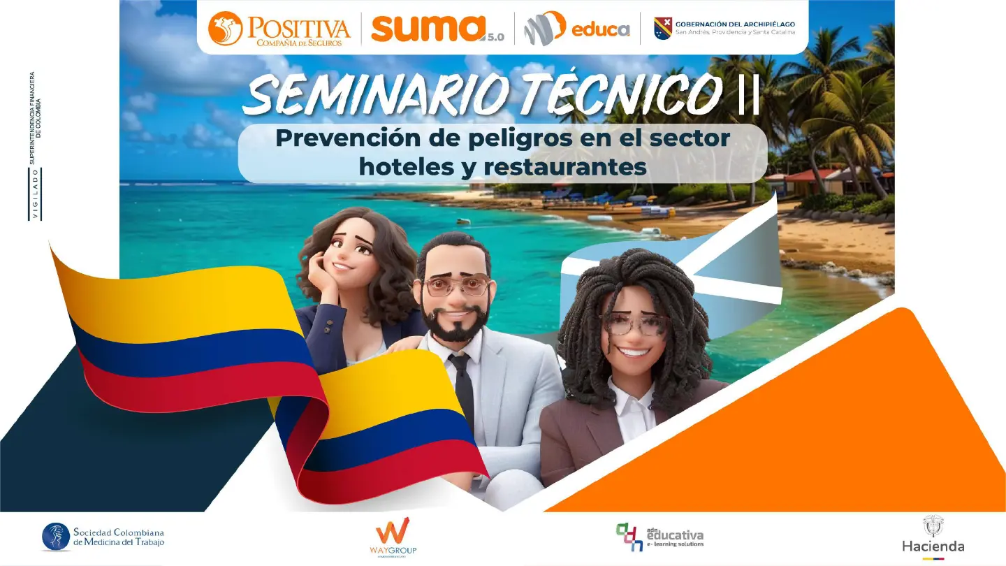 Aprende sobre la prevención de riesgos en el sector hotelero y gastronómico en este seminario técnico en San Andrés.