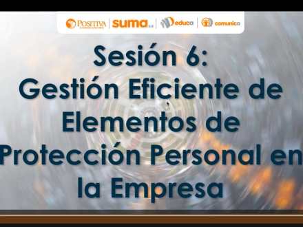 SESIÓN 6_ GESTIÓN EFICIENTE DE ELEMENTOS DE PROTECCIÓN PERSONAL EN LA EMPRESA