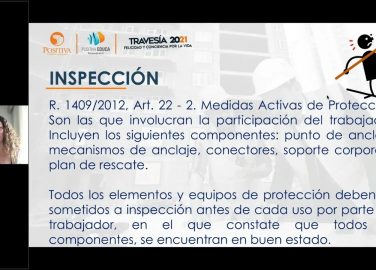 Inspección de equipos para trabajo en alturas