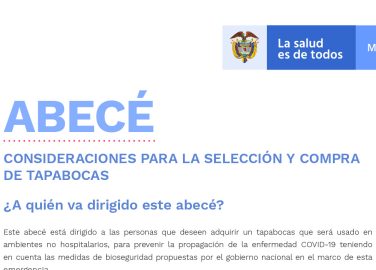 Abecé: Consideraciones para la selección y compra de tapabocas