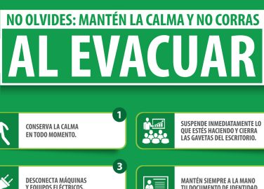 Mantén la calma y no corras al evacuar