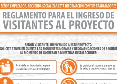 Reglamento para el ingreso de visitantes al proyecto