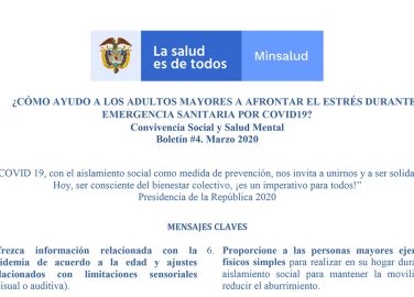 ¿Cómo ayudo a los adultos mayores a afrontar el estrés durante la emergencia sanitaria por covid-19?