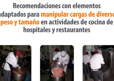 Recomendaciones con elementos adoptados para manipular cargas de diverso peso y tamaño en actividades de cocina de hospitales y restaurantes