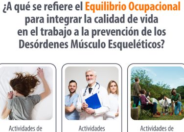 ¿A qué se refiere el equilibrios ocupacional para integrar la calidad de vida en el trabajo a la prevención de los desórdenes músculo esqueléticos?