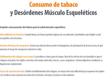 Consumo de tabaco y desórdenes músculo esqueléticos