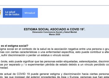 Estigma social asociado a covid-19