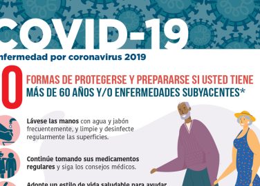 10 formas de protegerse y prepararse si usted tiene más de 60 años y/o enfermedades subyacentes