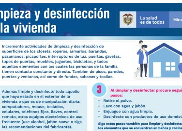 Limpieza y desinfección en la vivienda