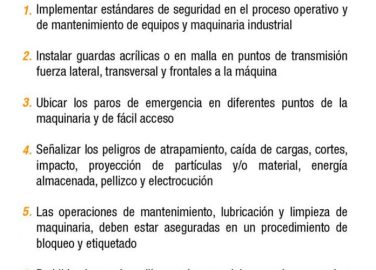 9 medidas de prevención para la protección de equipos y maquinaria