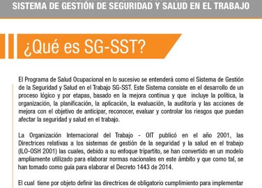 ¿Qué es el SG-SST?