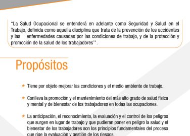 De la Salud Ocupacional hacia la Seguridad y Salud en el Trabajo