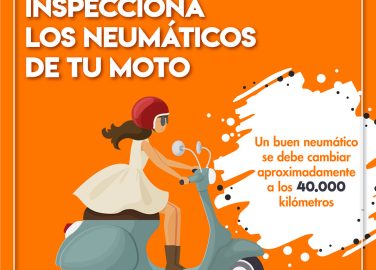 Inspecciona los neumáticos de tu moto