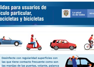 Medidas para usuarios de vehículo particular, motocicletas y bicicletas