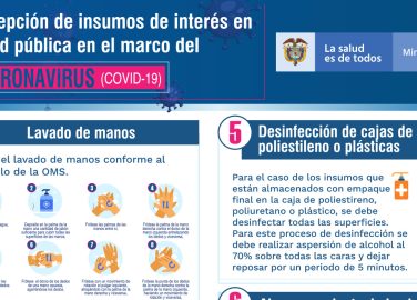 Recepción de insumos de interés en salud pública en el marco del coronavirus (COVID-19)