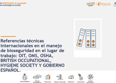 Referencias técnicas internacionales en el manejo de bioseguridad en el lugar de trabajo: OIT, OMS, OSHA, British Occupational, Higiene Society y Gobierno Español