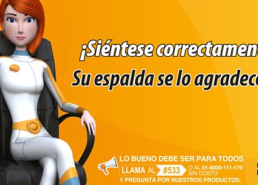 ¡Siéntese corectamente, su espalda se lo agradecerá!